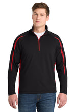 Sport-Tek?? Sport-Wick?? Stretch 1/4-Zip Colorblock Pullover. ST851