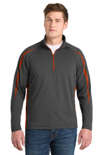 Sport-Tek?? Sport-Wick?? Stretch 1/4-Zip Colorblock Pullover. ST851