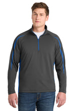 Sport-Tek?? Sport-Wick?? Stretch 1/4-Zip Colorblock Pullover. ST851
