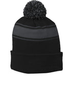 Sport-Tek?? Stripe Pom Pom Beanie.  STC28