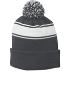 Sport-Tek?? Stripe Pom Pom Beanie.  STC28