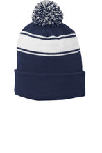 Sport-Tek?? Stripe Pom Pom Beanie.  STC28