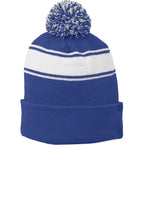 Sport-Tek?? Stripe Pom Pom Beanie.  STC28