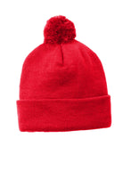 Sport-Tek ?? Solid Pom Pom Beanie. STC37