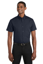 Port Authority?? Short Sleeve Carefree Poplin Shirt. W101
