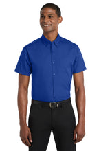 Port Authority?? Short Sleeve Carefree Poplin Shirt. W101