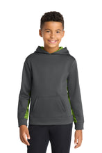 Sport-Tek?? Youth Sport-Wick?? CamoHex Fleece Colorblock Hooded Pullover.  YST239